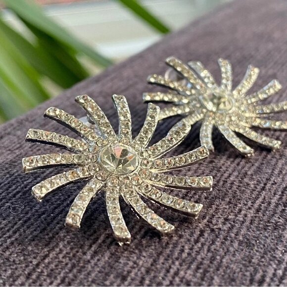 Starburst Rhinestone Earrings - Picture 6 of 11
